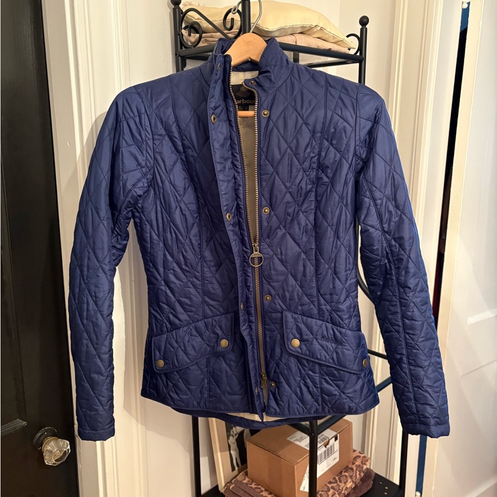 Barbour Blue Utility Jacket Quilted Lightweight
